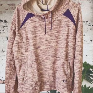 Under Armour Cold Gear Pullover Purple Hoodie size XL